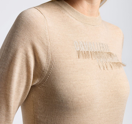 Sweter damski CrewNeck Merinos beige CAVALLERIA TOSCANA