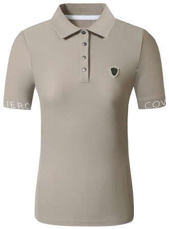 Koszulka damska POLO beige L COVALLIERO