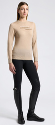 Sweter damski CrewNeck Merinos beige CAVALLERIA TOSCANA