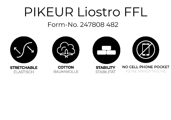 Bryczesy męskie Liostro FFL black 48 PIKEUR